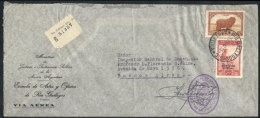 Cover Sent From Río Gallegos To Buenos Aires On 25/JUN/1942, Franked With An Official Stamp Of 25c. Plowman... - Service