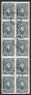 GJ.709, 50P. San Martín (large Size) Perforation 13½, With Vertical Overprint Type IV, Fantastic Used... - Service