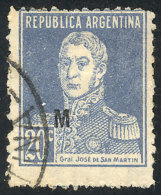 GJ.494, With Incomplete Overprint Var.: Only One 'M' Without Period Instead Of 'M.M.', Excellent Quality, Only... - Service