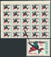 GJ.1699b, 1975 Revalorizado $19.70, Block Of 25, One With The Rare "19 OMITTED" Variety, Unmounted, Excellent... - Poste Aérienne