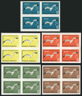 GJ.1357P, 1966 Navy Aviation School (seagull), IMPERFORATE BLOCK OF 4 + Other 4 Imperforate Blocks In Different... - Airmail