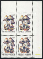 GJ.2592A, 1992/4 Mushrooms 25c., Casa De Moneda Wmk, Corner Block Of 4, Unmounted, Excellent Quality, Catalog Value... - Andere & Zonder Classificatie