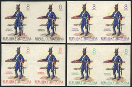 GJ.1325P, 1965 Army Day, IMPERFORATE PAIR. Also 3 Other Imperforate Pairs In Different Colors (proofs), Excellent... - Sonstige & Ohne Zuordnung