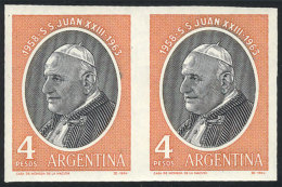 GJ.1280P, 1964 Pope John XXIII, IMPERFORATE PAIR, MNH, Excellent Quality, Rare! - Sonstige & Ohne Zuordnung