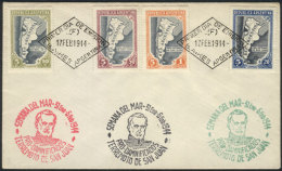 GJ.912/915, 1944 San Juan Earthquake, The Set On Cover With First Day Postmark, VF Quality! - Sonstige & Ohne Zuordnung