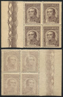 GJ.804, Block Of 4 With Variety: Offset Impression On Back, VF! - Autres & Non Classés