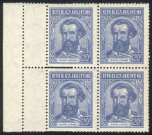 GJ.754, Block Of 4 With DOUBLE PERFORATION In The Left Margin, Producing 2 Small Labels, VF Quality! - Autres & Non Classés