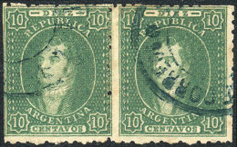 GJ.23, Pair Of 10c. Dull Impression, Excellent Quality! - Unused Stamps