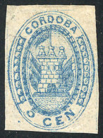 GJ.1, 5c. Blue, Very Fine Quality! - Cordoba (1858-1860)