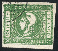 GJ.16, With Minor Defect (tear At Top) But Very Fine Appearance, Catalog Value US$100 - Buenos Aires (1858-1864)