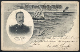 Souvenir Of The Argentine Expedition To The South Pole & Sub-Lieutenant Jorge Yalour, Navigation Officer. Used... - Argentine