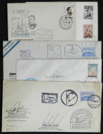 5 Covers Used Between 1966/1969, With Postmarks Of Antarctic Stations And Other Handstamps Commemorating Antarctic... - Other & Unclassified