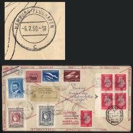 Registered Airmail Cover Sent From Gral. Belgrano Station To GERMANY On 9/JA/1959, With Very Nice Postage And... - Other & Unclassified