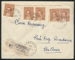 Registered Cover Sent To Buenos Aires On 31/AU/1940, With Postmark Of AZARA (Misiones), Rare! - Sonstige & Ohne Zuordnung