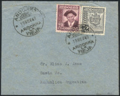 Large Part Of A Cover Sent To Argentina On 19/NO/1948, Very Unusual Destination, VF Quality! - Otros & Sin Clasificación