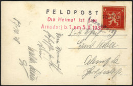 Postcard Dispatched In ARNSDORF On 5/OC/1938 (4 Days After The German Occupation Of That Territory By The Munich... - Région Des Sudètes