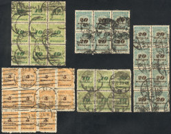 62 Blocks Of 4 Or Larger Of Stamps Used During The INFLATION Period, From A Very Old Accumulation, General Quality... - Sammlungen