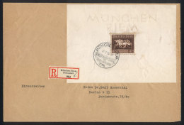 Cover Franked With Sc.B90 (Horse Racing), Sent By Registered Mail From München To Berlin On 26/JUL/1936, VF... - Other & Unclassified