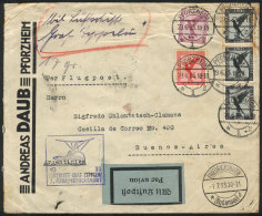 29/JUN/1933 Pforzheim - Buenos Aires, By Zeppelin: Cover Franked With 6.25RM., Dispatched In The 3rd Flight To... - Other & Unclassified