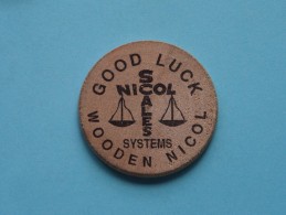 GOOD LUCK NICOL SCALES Systems DALLAS 214-428-8181 Service 24 Hrs. ( Wood ) ( Please See Photo ) !! - Autres & Non Classés