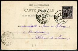 SOUDAN - FRANCE N° 103 OBL DIJON LE 18/9/1901 / CPA A TRAVERS LE SOUDAN - B - Lettres & Documents