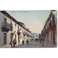 GDLJRTP6774-LFTD3473.Tarjeta Postal DE GUADALAJARA.Casas,arboles,personas En La CALLE DE SAN ROQUE En SIGÜENZA.1911 - Guadalajara