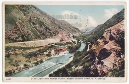 WEBER CANYON UTAH UT, LIGHT AND POWER PLANT, C1919 Vintage Postcard [6277] - Other & Unclassified