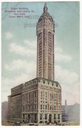 USA, NEW YORK CITY NY, SINGER BUILDING,  BROADWAY And LIBERTY STREET Antique C1910s Unused Vintage Postcard [6279] - Altri Monumenti, Edifici