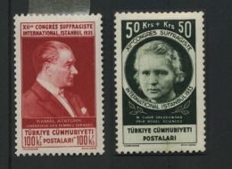 857/871 * Turquie   1935 Congrès Des Femmes  Marie CURIE   Woman Congrès  Cote 375 Euros - Nuovi