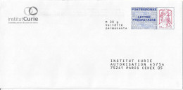 ENTIER POSTAL PAPR - POSTREPONSE Institut Curie 15P251 - Ciappa Kavena - PAP : Antwoord /Ciappa-Kavena