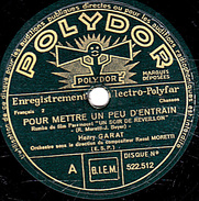 78 T. -  25 Cm - état  B -  Henry GARAT - POUR METTRE UN PEU D'ENTRAIN - J'AIME LES FEMMES - 78 T - Discos Para Fonógrafos