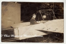 AVIATEUR SUR AVION BLERIOT XI 11 N° 823 - ALEXANDRE SALLES ? - PILOTE - PIONNIER - CARTE PHOTO MILITAIRE - Characters