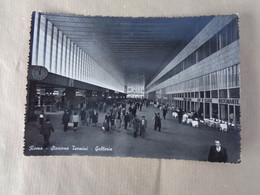 CARTOLINA: ROMA - STAZIONE TERMINI, GALLERIA (MOVIMENTATA) - VIAGGIATA - F/G - B/N - LEGGI - Stazione Termini