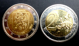 2 Euro Lettonia  Lettland Latvia 2016  Region Vidzeme -  LION / DRAGON SABER - COIN CIRCULATED - Lettonie