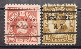 USA - Precancels Vorausentwertung / RUTHERFORD NEW JERSEY / NEW YORK N.Y.    (R27) - Preobliterati