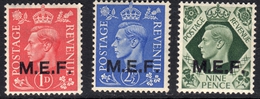 MEF 1943 1d 2 1/2d & 9d SGM11/15/17 - Mint - Britische Bes. MeF