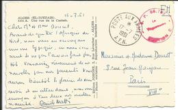 Franchise Militaire Poste Aux Armées 1961, A.F.N - Cachet Postal Rouge - Carte D'Alger - Photo Veritable - War Of Algeria