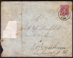 Germany Oberursel  4. 6. 1880 / Sent To Borheim Frankfurt - Autres & Non Classés