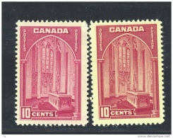 Canada  -  1938  :  Yv  197-97a  * - Nuevos