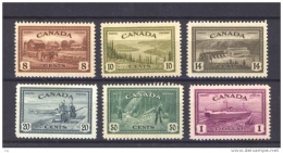 Canada  -  1946  :  Yv  219-24  *              ,    N2 - Neufs