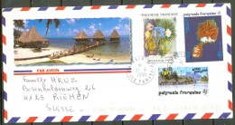 1996 , POLINESIA FRANCESA , SOBRE CIRCULADO ENTRE PAPEETE Y RIEHEN - Storia Postale