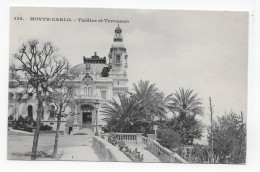 MONTE CARLO - N° 536 - THEATRE ET TERRASSES - CPA NON VOYAGEE - Teatro D'opera