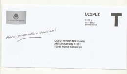 ENVELOPPE T CCFD TERRE SOLIDAIRE    ECOPLI - Kaarten/Brieven Antwoorden T