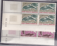 Saint Pierre Et Miquelon  391 394 Animaux Marins Bloc De 4 Coin Daté  06 69 Neuf ** MNH Sin Charmela - Unused Stamps