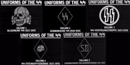 Uniforms Of The SS 1923-1945, Volume 1-5 Livres, 375 Pages Sur DVD, Issue 1992, Langue Anglais - Uniformes
