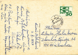 L1580 - Czechoslovakia (1977) Lazne Belohrad (postcard); Tariff: 30 H (stamp: PSC - Czechoslovak Zip Code) - Codice Postale