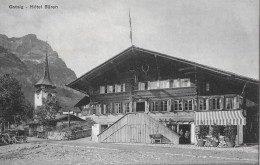 GSTEIG → Hôtel Bären Neben Der Kirche Mit Ausgespannten Kutschen Und Kinder, Ca.1915 - Gsteig Bei Gstaad