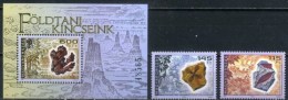HUNGARY 2016 CULTURE Hungarian Geological Treasures MINERALS - Fine Set + S/S MNH - Nuovi