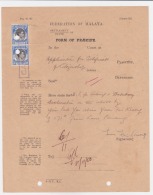 Rare Praecipe Supreme Court Cover Malaya Penang Straits Settlement Malaysia 50c 1950 - Penang