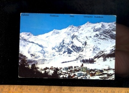 SAAS FEE Valais : Stadt Mit Alphubel Täschhorn Dom Lenzspitze Nadelhorn 1964 - Täsch